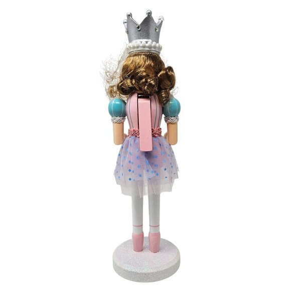 Pastel Fairy Princess Christmas Wood 14" Nutcracker - Picture 5 of 5